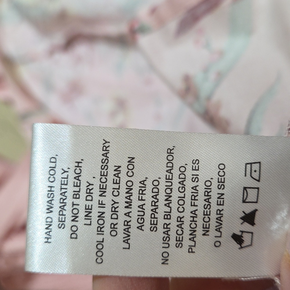 Nwt XL. Large. Medium Joie Light Pink Floral Maxi Dress  And Zipper In The Back - Picture 17 of 17